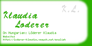 klaudia loderer business card